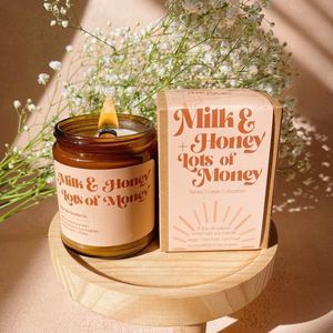 Blow Me Candle Co. Milk & Honey + Lots Of Money